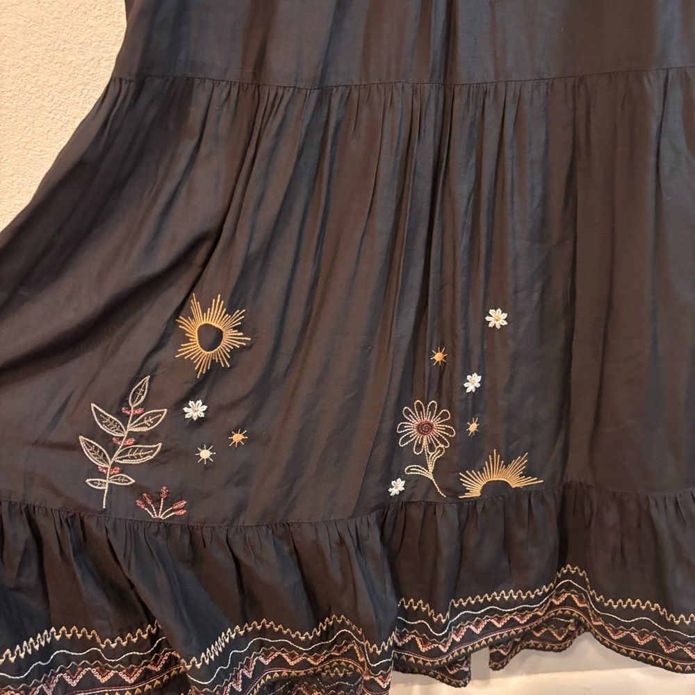 Johnny Was Black Midi Dress - Picture 4 of 5